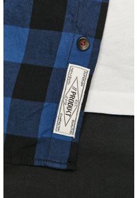PRODUKT by Jack & Jones - Produkt by Jack & Jones - Koszula. Okazja: na co dzień. Typ kołnierza: button down. Kolor: niebieski. Materiał: tkanina, bawełna. Długość: długie. Styl: casual #4
