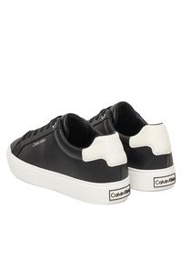 Calvin Klein Sneakersy Vulc Lace Up Lth/Moire Bt HW0HW02747 Czarny. Kolor: czarny. Materiał: skóra #5