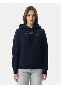 Tommy Jeans Bluza Linear DW0DW23485 Granatowy Regular Fit. Kolor: niebieski. Materiał: bawełna #1