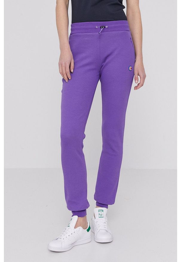 Colmar - Spodnie. Kolor: fioletowy. Materiał: dzianina. Wzór: gładki