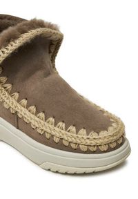 Mou Śniegowce Eskimo Jogger Glitter Logo FW421001A Brązowy. Kolor: brązowy. Materiał: skóra #5