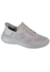 skechers - Buty sportowe Sneakersy męskie, Slip-Ins: Bounder 2.0 - Emerged. Zapięcie: sznurówki. Kolor: szary. Materiał: guma, materiał, tkanina, syntetyk. Szerokość cholewki: normalna. Sport: turystyka piesza