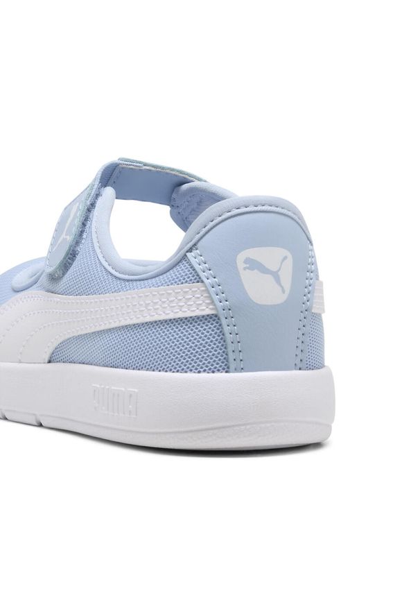 Puma - Dziecięce sneakersy Courtflex v3 Lina V PUMA Haute Tropic White Blue. Okazja: na uczelnię, na co dzień. Kolor: niebieski, wielokolorowy, biały. Sport: joga i pilates