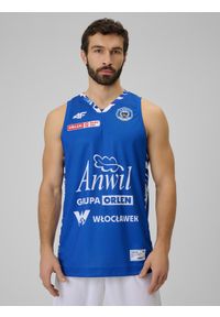 4f - 4F Koszulka meczowa replika wyjazdowa z sezonu 2025/26 męska 4F x Anwil Włocławek - niebieska L. Kolor: niebieski. Materiał: materiał. Długość: długie. Wzór: nadruk #1
