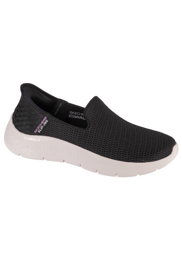 skechers - Buty sportowe Sneakersy damskie, Slip-Ins: GO WALK Flex - Relish. Kolor: czarny. Sport: turystyka piesza