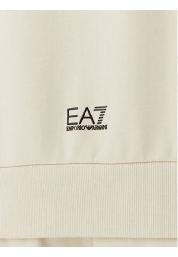 EA7 Emporio Armani Bluza 7W000101 AF12473 U1079 Beżowy Loose Fit. Kolor: beżowy. Materiał: bawełna