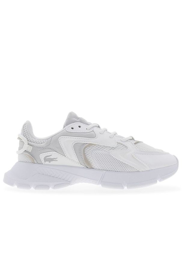 Buty Lacoste L003 Neo 125 3 SUJ 749SUJ0012-21G - białe. Zapięcie: sznurówki. Kolor: biały. Materiał: guma, skóra, zamsz, materiał, syntetyk. Szerokość cholewki: normalna