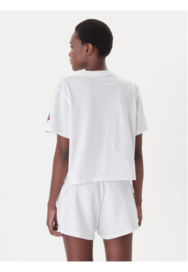 Adidas - adidas T-Shirt Food Graphic KA5073 Biały Loose Fit. Kolor: biały. Materiał: bawełna