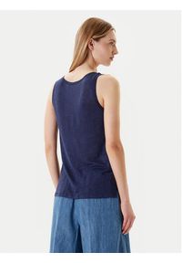 United Colors of Benetton - United Colors Of Benetton Top 37UJE8398 Granatowy Regular Fit. Kolor: niebieski. Materiał: len #4