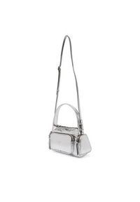 Calvin Klein Torebka Pocket Silver Nylon Small Bag LV04F3443G Srebrny. Kolor: srebrny. Materiał: skórzane #4