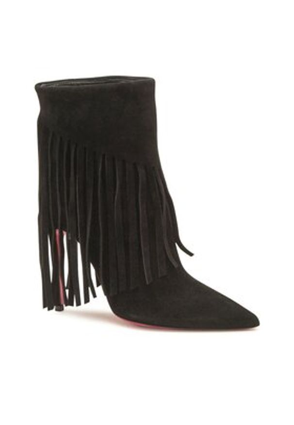 Pinko - PINKO Kowbojki Olympe Tronchetto PE 23 BKJS1 100573 A0N8 Czarny. Kolor: czarny. Materiał: zamsz, skóra