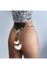 Intica - Stringi damskie z cienkimi paseczkami eleganckie i wygodne Inyong. Kolor: czarny. Materiał: tkanina, materiał #7