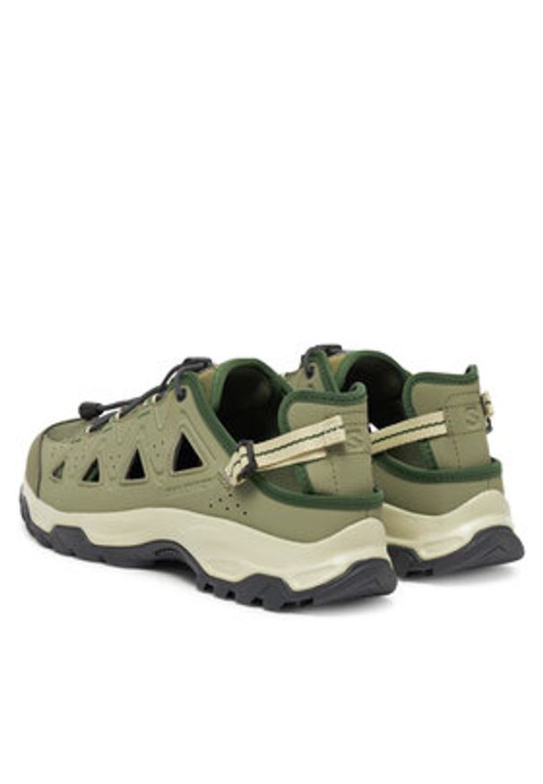 salomon - Salomon Sandały Alhama L47786400 Zielony. Kolor: zielony. Materiał: skóra