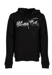 Les Hommes Bluza | LLH451-758P | Hooded Sweater | Mężczyzna | Czarny. Okazja: na co dzień. Typ kołnierza: kaptur. Kolor: czarny. Materiał: bawełna. Wzór: nadruk. Styl: casual #5