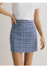 Reserved - Spódnica mini z dodatkiem wełny - wielobarwny. Materiał: wełna #1