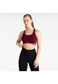 DARE 2B - Stanik sportowy damski Don't Sweat It. Kolor: czerwony, brązowy, wielokolorowy. Materiał: elastan, poliamid. Sport: fitness