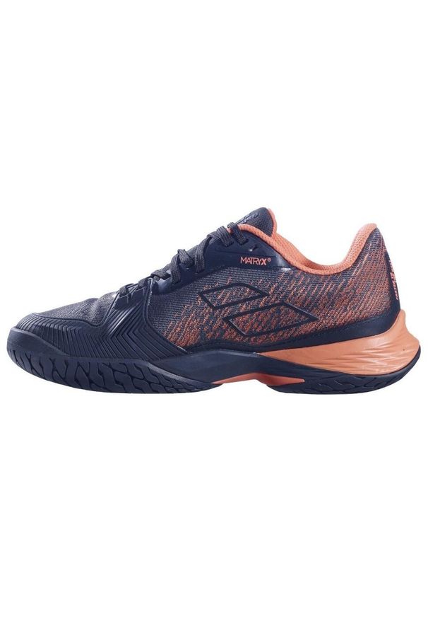 Buty tenisowe damskie Babolat Jet Mach 3 AC. Kolor: wielokolorowy, czarny, różowy, pomarańczowy. Sport: tenis