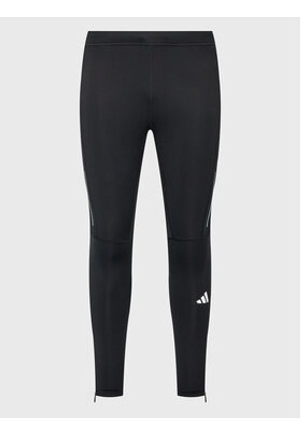 Adidas - adidas Legginsy Own the Run Leggings HM8444 Czarny Fitted Fit. Kolor: czarny. Materiał: syntetyk. Sport: bieganie