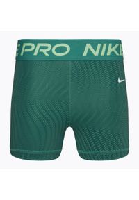 Spodenki treningowe damskie Nike Pro Dri-Fit Mid-Rise 3" Printed. Kolor: zielony. Technologia: Dri-Fit (Nike). Długość: krótkie