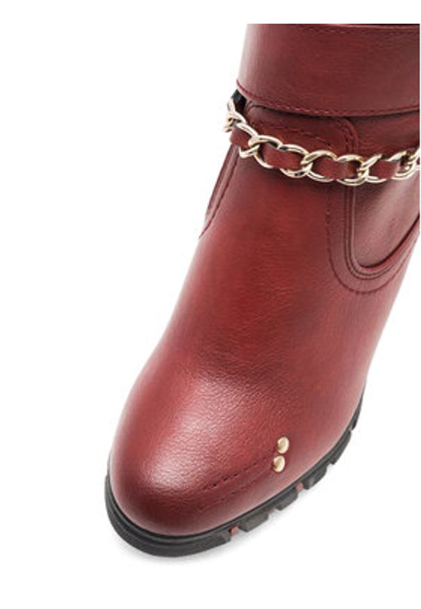 Mustang Botki 1363-505 Czerwony. Kolor: czerwony. Materiał: materiał