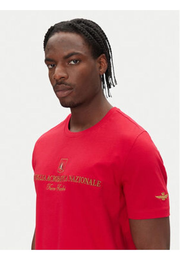 Aeronautica Militare T-Shirt 251TS2410J592 Czerwony Regular Fit. Kolor: czerwony. Materiał: bawełna