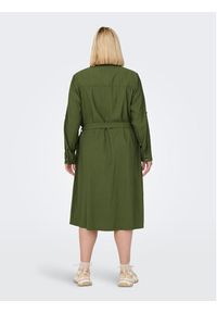 ONLY Carmakoma Sukienka koszulowa 15285282 Zielony Regular Fit. Kolor: zielony. Materiał: wiskoza. Typ sukienki: koszulowe #5