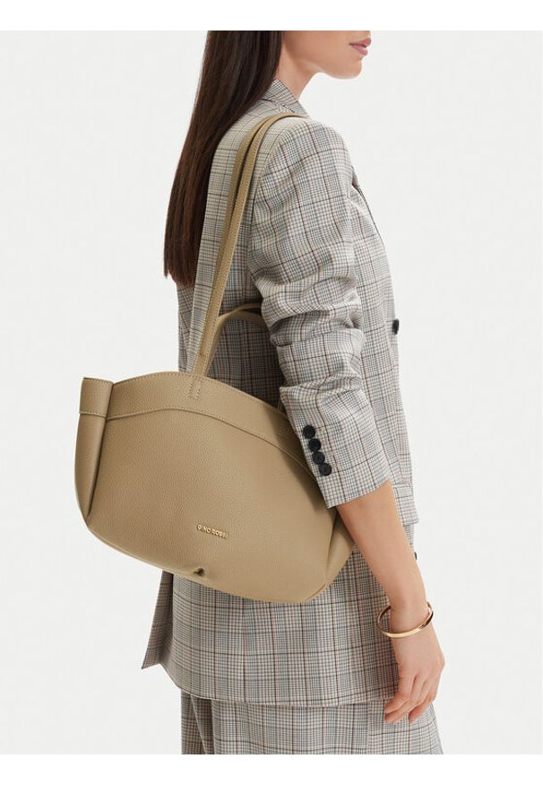 Gino Rossi - GINO ROSSI Torebka C-LDA8549 Beżowy. Kolor: beżowy. Materiał: skórzane