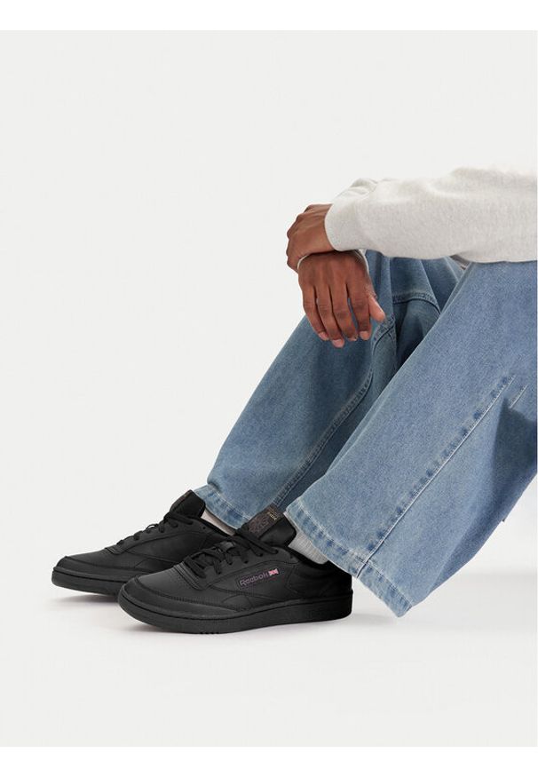 Reebok Sneakersy EO-CLUB C 85 100000153 Czarny. Kolor: czarny. Materiał: skóra, syntetyk. Model: Reebok Club