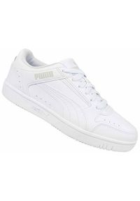 Buty do chodzenia damskie Puma Rebound Joy LO JR. Zapięcie: sznurówki. Kolor: biały. Materiał: guma, materiał, tkanina, syntetyk. Szerokość cholewki: normalna. Sport: turystyka piesza