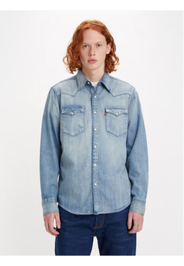 Levi's® Koszula Barstow 857440048 Granatowy Regular Fit. Kolor: niebieski. Materiał: bawełna