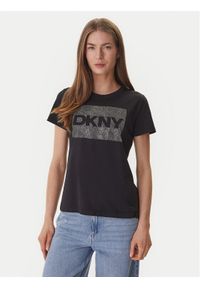 DKNY T-Shirt DJ6T1701 Czarny Regular Fit. Kolor: czarny. Materiał: bawełna #1