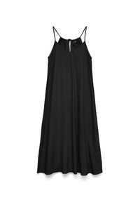 Vero Moda Sukienka letnia Emilo 10340519 Czarny Loose Fit. Kolor: czarny. Materiał: len. Sezon: lato #4