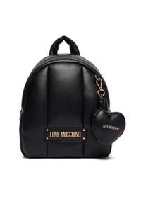 Love Moschino - LOVE MOSCHINO Plecak JC4324PP0NKM100A Czarny. Kolor: czarny. Materiał: skóra