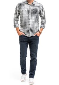 Wrangler - WRANGLER TEXAS TAPER MĘSKIE SPODNIE JEANSOWE BRUISED RIVER W12TLT364 112141166. Długość: długie. Wzór: aplikacja. Styl: klasyczny, elegancki #5