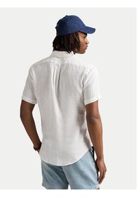 Polo Ralph Lauren Koszula 710968912008 Biały Custom Fit. Typ kołnierza: polo. Kolor: biały. Materiał: len #4