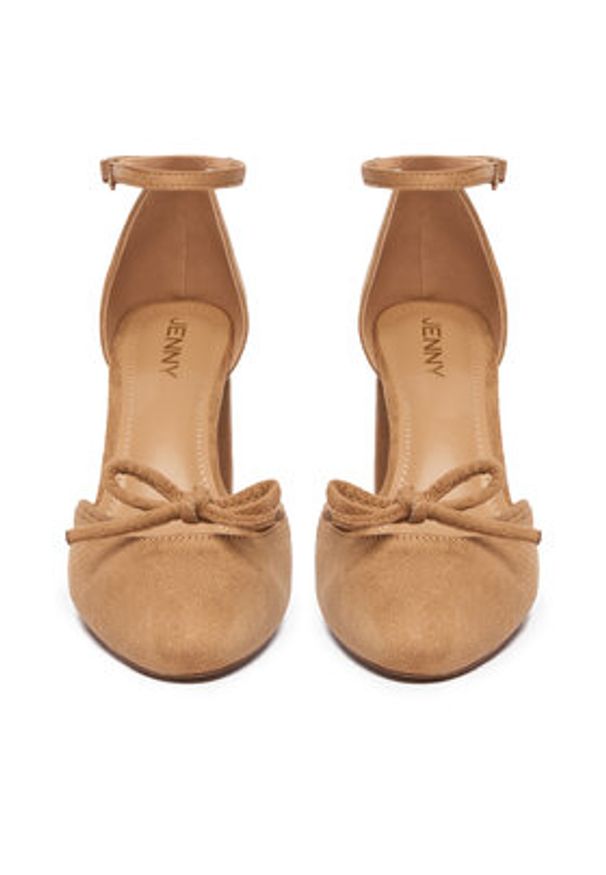 Jenny - JENNY Czółenka CEO-CD25-230-1 Beżowy. Kolor: beżowy. Materiał: materiał