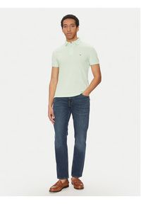 TOMMY HILFIGER - Tommy Hilfiger Polo 1985 MW0MW17771 Zielony Slim Fit. Typ kołnierza: polo. Kolor: zielony. Materiał: bawełna #3
