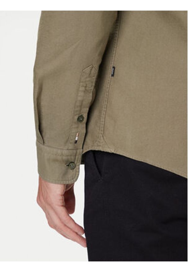 BOSS Koszula H-Roan 50544917 Zielony Slim Fit. Kolor: zielony. Materiał: bawełna