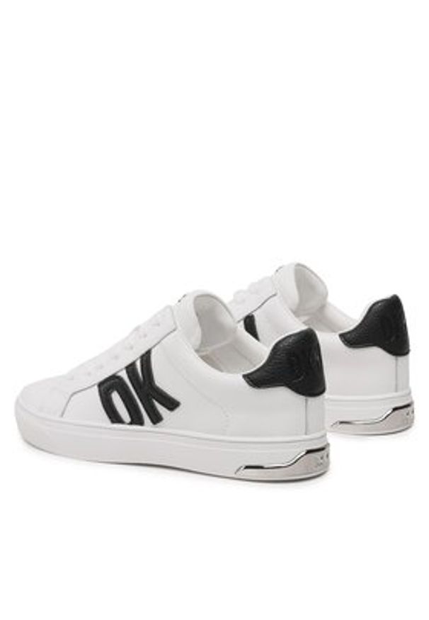 DKNY Sneakersy Abeni Lace Up Sneaker K1300916 Biały. Kolor: biały. Materiał: skóra