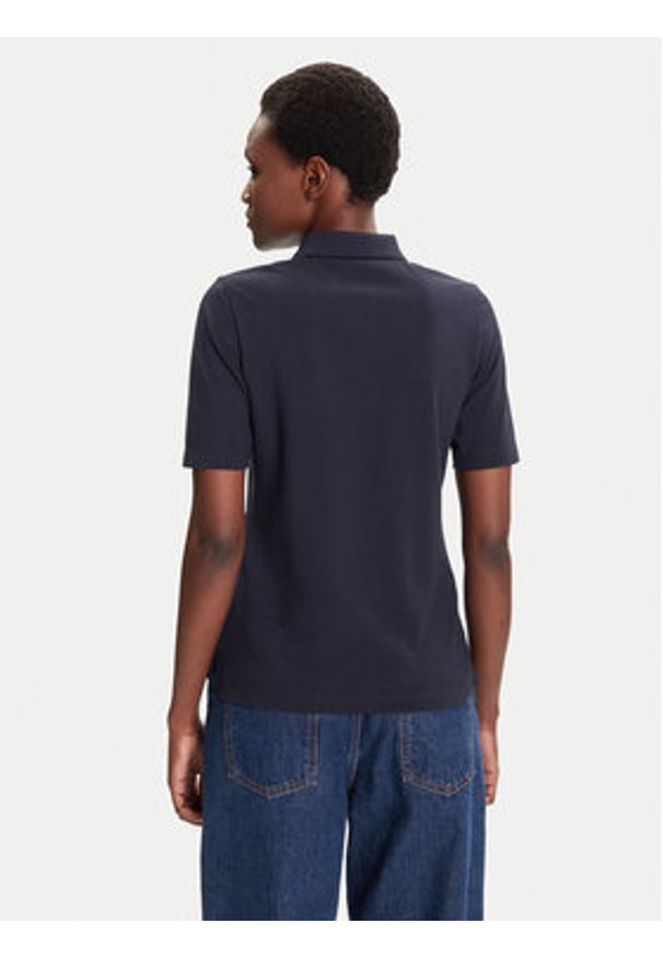 GANT - Gant Polo Shield 4202231 Granatowy Slim Fit. Typ kołnierza: polo. Kolor: niebieski. Materiał: bawełna