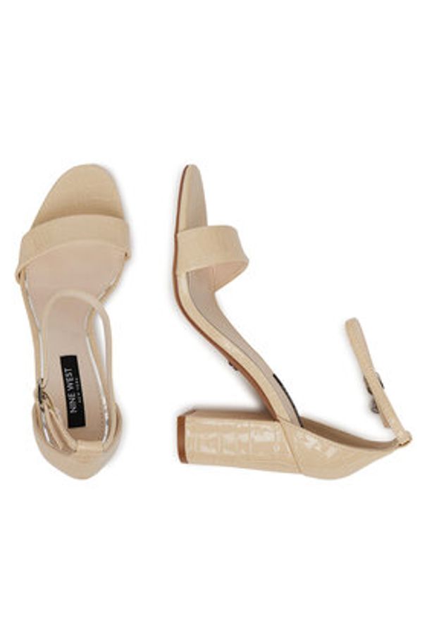 Nine West Sandały S4SH1823-01 Beżowy. Kolor: beżowy. Materiał: materiał, syntetyk