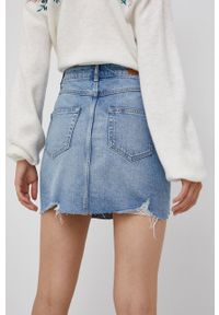 only - Only Spódnica jeansowa mini prosta. Okazja: na co dzień. Kolor: niebieski. Materiał: jeans. Styl: casual #3