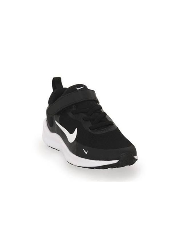 Buty do biegania dla dzieci Nike 003 Revolution 7 Psv. Zapięcie: rzepy. Kolor: czarny. Materiał: materiał, syntetyk, tkanina. Szerokość cholewki: normalna. Model: Nike Revolution