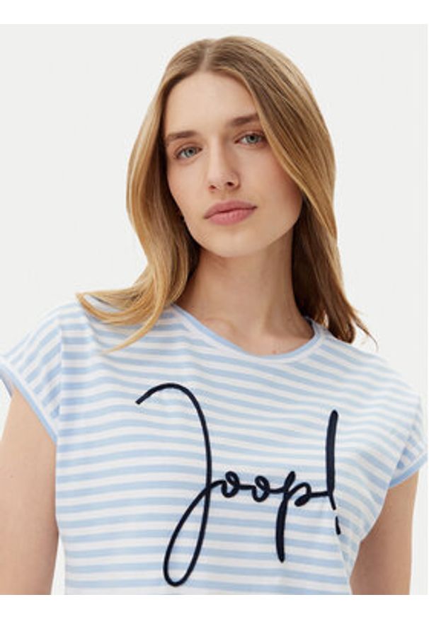 JOOP! T-Shirt 58 252JE58Teri 30046240 Błękitny Regular Fit. Kolor: niebieski. Materiał: bawełna