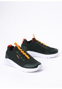 Geox - Sneakersy dziecięce czarne GEOX J SPRINTYE BOY. Okazja: na co dzień. Kolor: czarny. Materiał: tkanina, dzianina