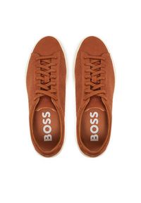 BOSS Sneakersy 50542092 Brązowy. Kolor: brązowy. Materiał: skóra #5