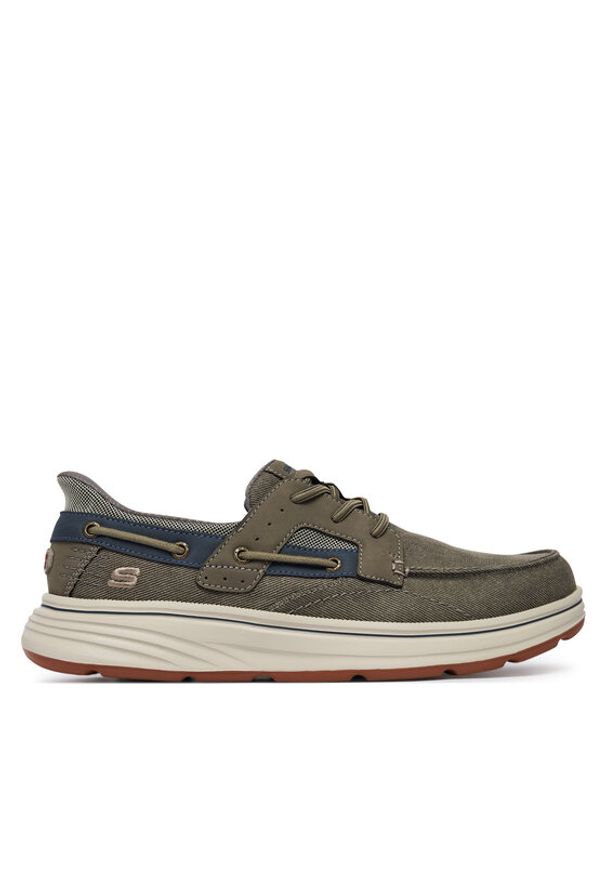 skechers - Skechers Półbuty Slip-ins Relaxed Fit: Troutt - Davey 205599/GRY Szary. Kolor: szary. Materiał: materiał
