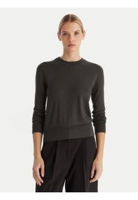 Calvin Klein Sweter LV044D370G Szary Regular Fit. Kolor: szary. Materiał: syntetyk #1