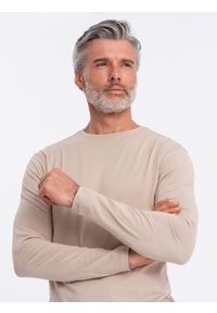 Ombre Clothing - Zestaw longsleeve męski z długim rękawem 2-pak - mix V9 Z43 - XXL. Kolor: zielony. Materiał: bawełna, materiał, skóra. Długość rękawa: długi rękaw. Długość: długie. Wzór: aplikacja, gładki, jednolity #4