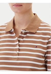 TOMMY HILFIGER - Tommy Hilfiger Polo 1895 WW0WW43224 Brązowy Regular Fit. Typ kołnierza: polo. Kolor: brązowy. Materiał: bawełna